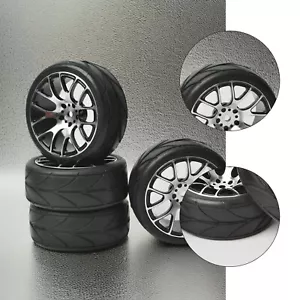 4PCS Aluminum Rims Wheels with Tires for 1/10 RC On Road Touring Car - Picture 1 of 14