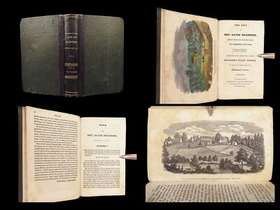 1830 David Brainerd Native American INDIAN Missionary Puritan Edwards Scottish - Image 1 of 4