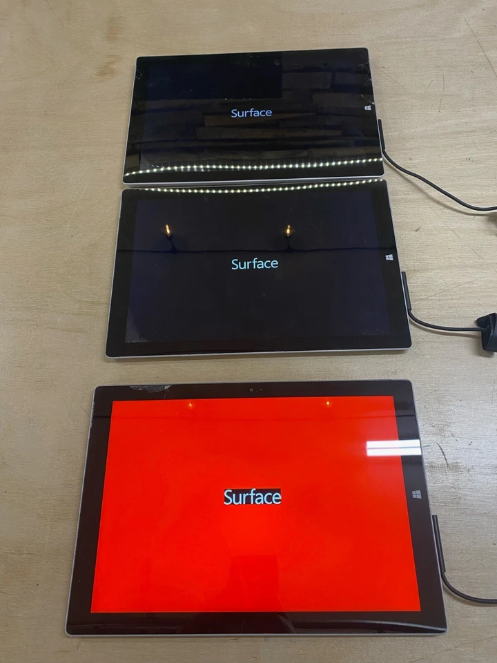 Para Piezas O Reparación x3 LOTE Microsoft Surface Pro 3 Modelo 1631 128GB ASIS - Imagen 1 de 4