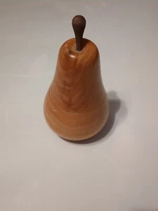 Wooden Fruit Pear Canister - Picture 1 of 6