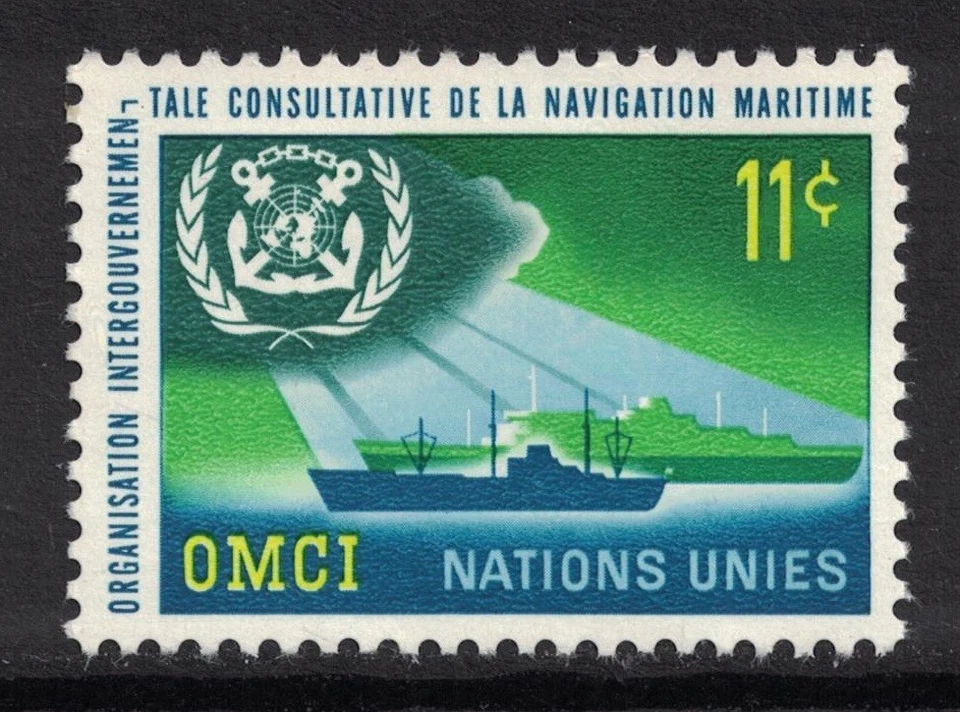 Naciones Unidas: Scott 124 - MNH - 11c barcos en el mar, IMCO - 1964 - sello de la ONU como nuevo Foto 1 de 1