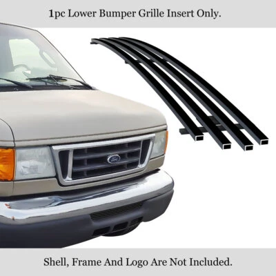 Parachoques inferior de acero inoxidable negro para Ford Econoline 1992-2007 Foto 1 de 4