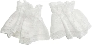 Cute Lolita Lace Hand Sleeve Wrist Cuffs Ruffled Floral Lace Elastic Bracelet We - Picture 1 of 12
