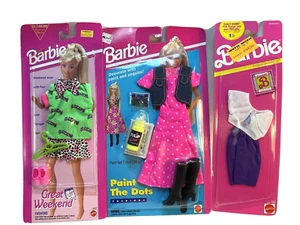 3 Barbie Paint The Dots Decorate Fashions Great Weekend Hiking Sailing 1990s Lot - Picture 1 of 6