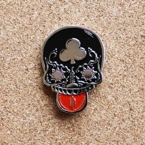 Creamlab Emaille Pin Calavera Suave Pin schwarz - Bild 1 von 2