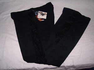 Dereon Beyonce Stretch Knit Black Dress Pants Large - Picture 1 of 5