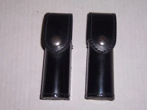 2 Stck. Neu Keulenhalter Leder Chrom für Sam Browne Gürtel Safariland - Bild 1 von 5