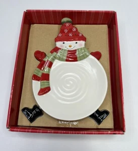 Hallmark Weihnachten Käsekugel Schneemann Servierschale/Feiertag Streuer Set - Bild 1 von 10