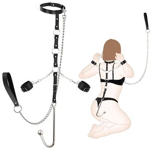 BDSM Bondage-Set Bettfesseln Analhaken mit Zugkette Bondageset Fessel Restrai... - Bild 1 von 6