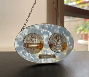 Antique Beautiful icon Silver Medal Wood 19th Jesus crucifix unique Very Rare⭐ - Picture 1 of 10