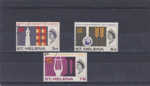 ST HELENA 1966 UNESCO SET SG.209-211 FINE USED Cover