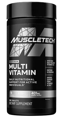 Muscletech Platinum Multivitamin 180 Tablets Advanced Multi Vitamin - image 1 of 4