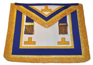 Masonic Regalia-CRAFT PROVINCIAL DRESS APRON (LAMBSKIN) PLUS FREE GLOVES - Picture 1 of 3
