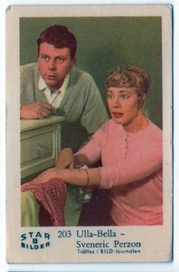 1960s Swedish Film Star Card Star Bilder B #203 Actress Singer Ulla-Bella Fridh - Picture 1 of 1