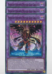 Yu-Gi-Oh! - 3x Erdgebundener Diener Geo Grasha MZMI-DE031 - Super Rare - Deutsch - Bild 1 von 1