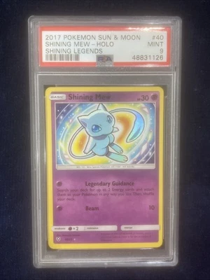 2017 POKEMON SUN & MOON SHINING LEGENDS #40 SHINING MEW-HOLO PSA 9 - Image 1 of 2