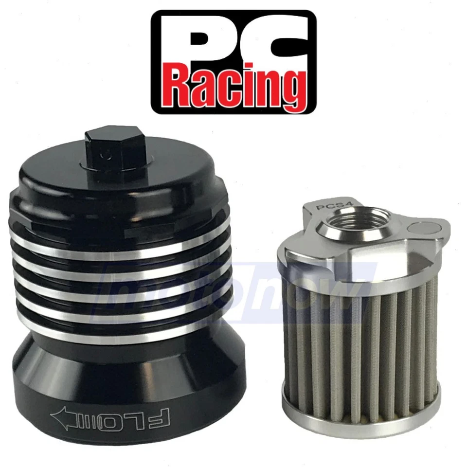 PC Racing FLO Spin On Stainless Steel Oil Filter for 2005-2007 BMW R1200ST - gn Foto 1 de 4