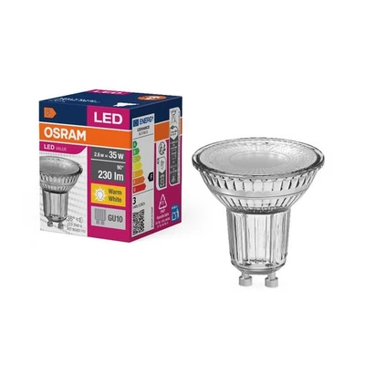 OSRAM LED PAR16 GU10 LED Strahler 2,6W=35W 36° 2700K aus Glas warmweißes Licht - Bild 1 von 4