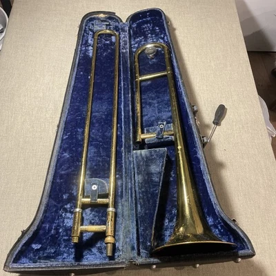 Vintage F.E. Olds Sons "Ambassador" Tenor Trombone (Fullerton, CA) with case - Image 1 of 4