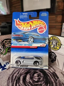 👓Hot Wheels 2000 #065 1st Edition🔥DEORA II Metall Silber⭐Chr 5DOT⚡Blue Boards - Bild 1 von 7