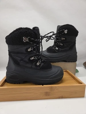 Bota de nieve Itasca negra 3M Thinsulate con cordones para mujer talla 6 Foto 1 de 4