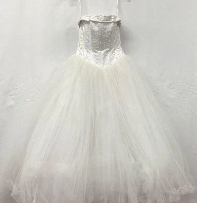 Michaelangelo NT8017 Strapless Tulle Wedding Dress Ball Gown Size 8 - Image 1 of 4