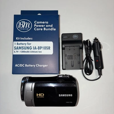 Samsung HMX-F90 Black Digital Camcorder with Charger - Image 1 of 4