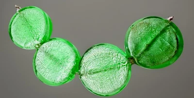 Cuentas de lámina de murano artesanal de 27 mm Cantidad: 4 Foto 1 de 2