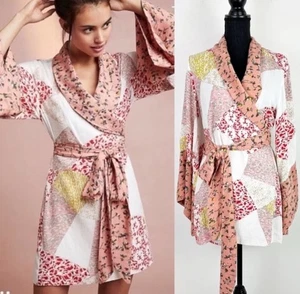Anthropologie Floreat Effie Kimono Wrap Jacket M / L Patchwork Floral Boho.   V - Picture 1 of 6