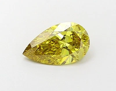 Lab IGI Diamond 1.05 Ct Pear Shape Fancy Vivid Brownish Yellow Color VVS2 - Image 1 of 4