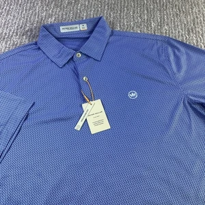 Peter Millar Crown Sport Featherweight Golf Polo Seahorse Print Mens Size M NWT - Picture 1 of 13