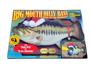 1999 Big Mouth Billy Bass Sings for the Holidays Singing Fish Jingle Bells - Picture 1 of 11