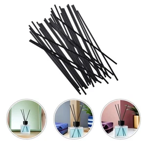 100pcs Aromatherapy Diffuser Sticks Refill: Black Fiber Sticks For Room Scent & - Picture 1 of 12