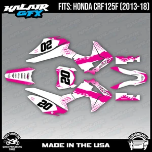 Graphics Kit for Honda CRF125F (2013-2018) CRF 125F Spear Series - Pink - Picture 1 of 4