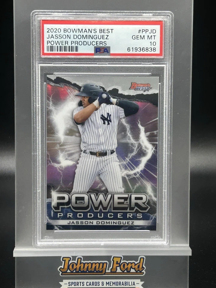 2020 Bowman's Best #PP-JD Jasson Dominguez Power Producers Refractor PSA 10 - Image 1 of 2