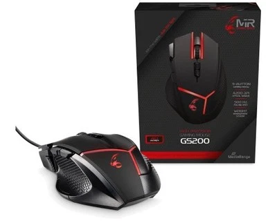 MediaRange MRGS200 Gaming Mouse with 9 Buttons 4200 DPI RED BACKLIT - Image 1 of 4