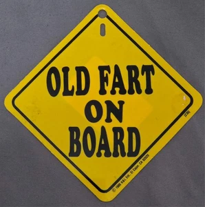 Oldtimer 1986 altes Furz an Bord Kunststoff Auto Fenster Schild OHNE Saugnapf - Bild 1 von 3