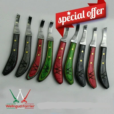 Hoof Knife Farriers Tools Professional Knives Curved Blade Right & Left - Image 1 of 4