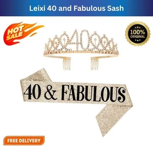 1x Leixi 40 und Fabulous Schärpe & Strass Diadem Set - Geschenke zum 40. Geburtstag - Bild 1 von 5