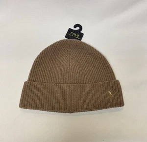 New Polo Ralph Lauren Pony Wool-Blend Beanie Camel - Picture 1 of 3