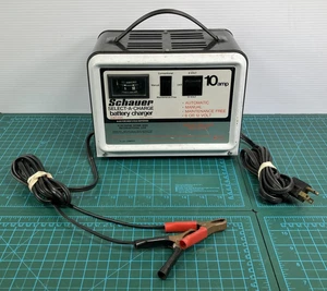 Vintage Schauer CRMF612 Battery Charger 10 Amp 6V 12V Automatic Manual USA - Picture 1 of 11