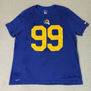 Nike LA Rams Shirt Herren 2XL blau sportlich Aaron Donald 99 Sportswear Dri Fit - Bild 1 von 16
