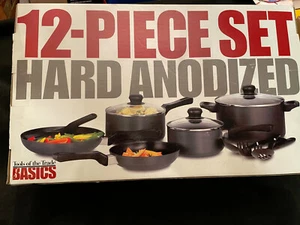 Tools of the Trade Black Hard Anodized Aluminum 12 Piece Cookware Set Brand New - Picture 1 of 3