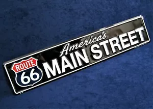 RT66 MAIN STREET *US MADE* 24" Embossed Metal Street Sign Man Cave Garage Décor - Picture 1 of 10