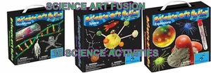 Kid Science Kit Art Fusion Young Scientist 10 Activity Space Sculpture Explosion - Picture 1 of 31
