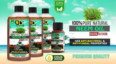 DD Olio di Neem Biologico 100% Puro Naturale Vegano Insetticida Consegna Rapida Gratuita UK