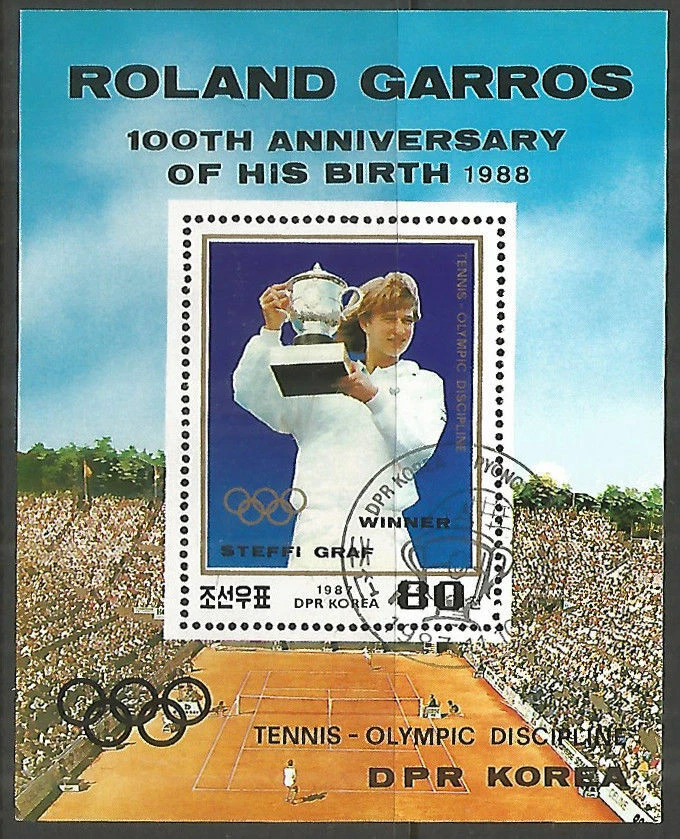 Tenis Steffi Graf 1988 Olympic ganador de juegos Corea bloque usado Foto 1 de 1