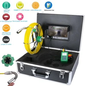 IP68 Pipe Endoscope Drain Pipe Sewer Inspection Camera System 9" LCD DVR 1000TVL - Picture 1 of 16