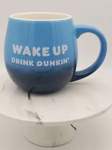 DUNKIN DONUTS WAKE UP Drink DUNKIN Be Awesome Blue Coffee Mug 20 oz - Picture 1 of 8