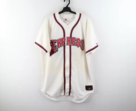Autographed Round Rock Express Minor League Baseball Jersey Pro Cut White Red 46 Cover